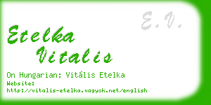 etelka vitalis business card