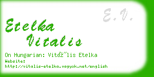 etelka vitalis business card